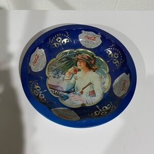 Coca Cola tin shallow bowl